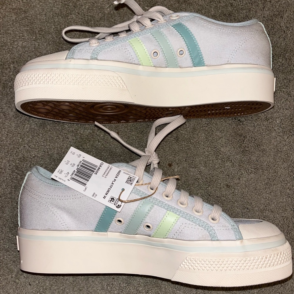 adidas Light Blue Platform Sneakers - Picture 3 of 5